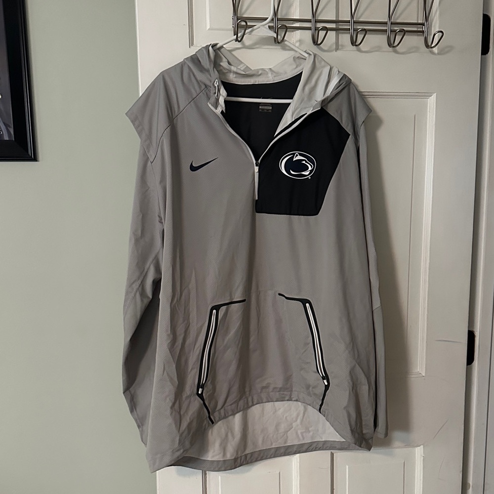 Penn State Nike Two-Tone Gray Windbreaker Pullover Jacket